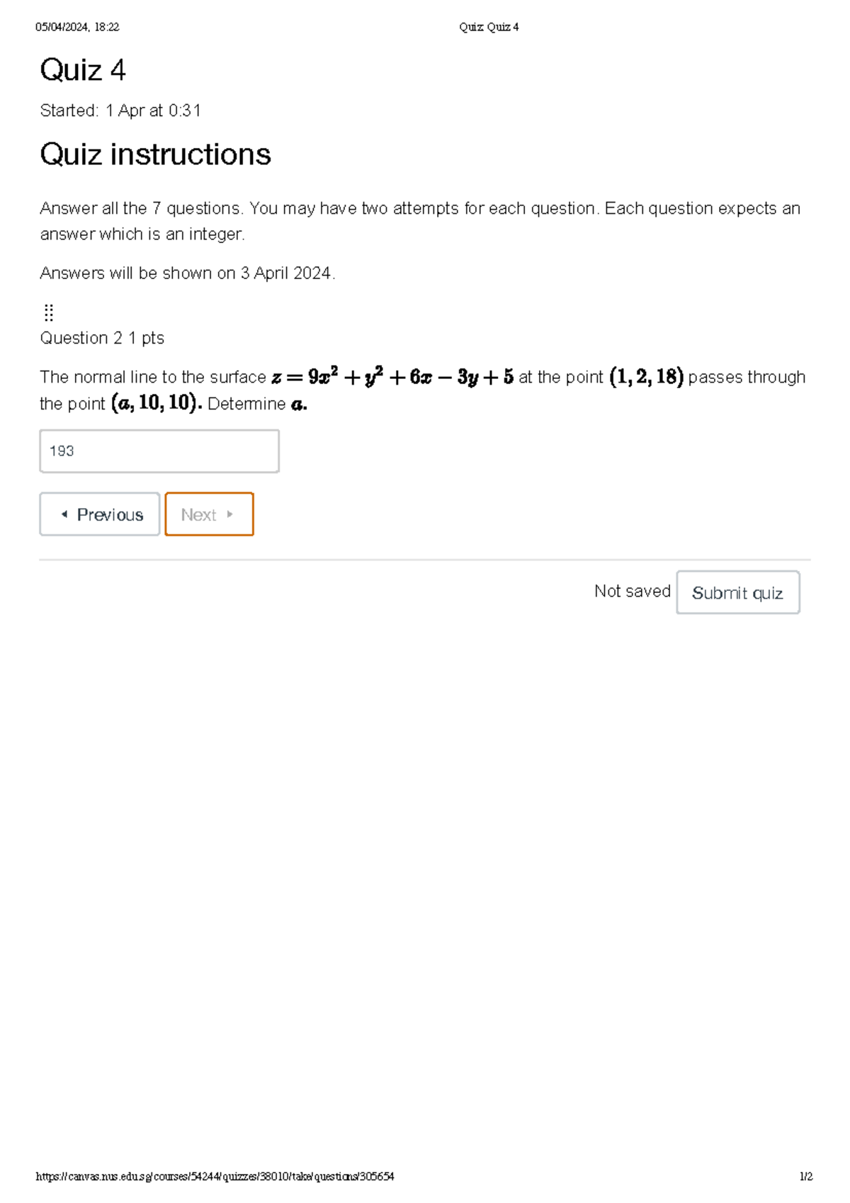 Quiz Quiz 4p2 05 04 2024 18 22 Quiz Quiz 4 Studocu