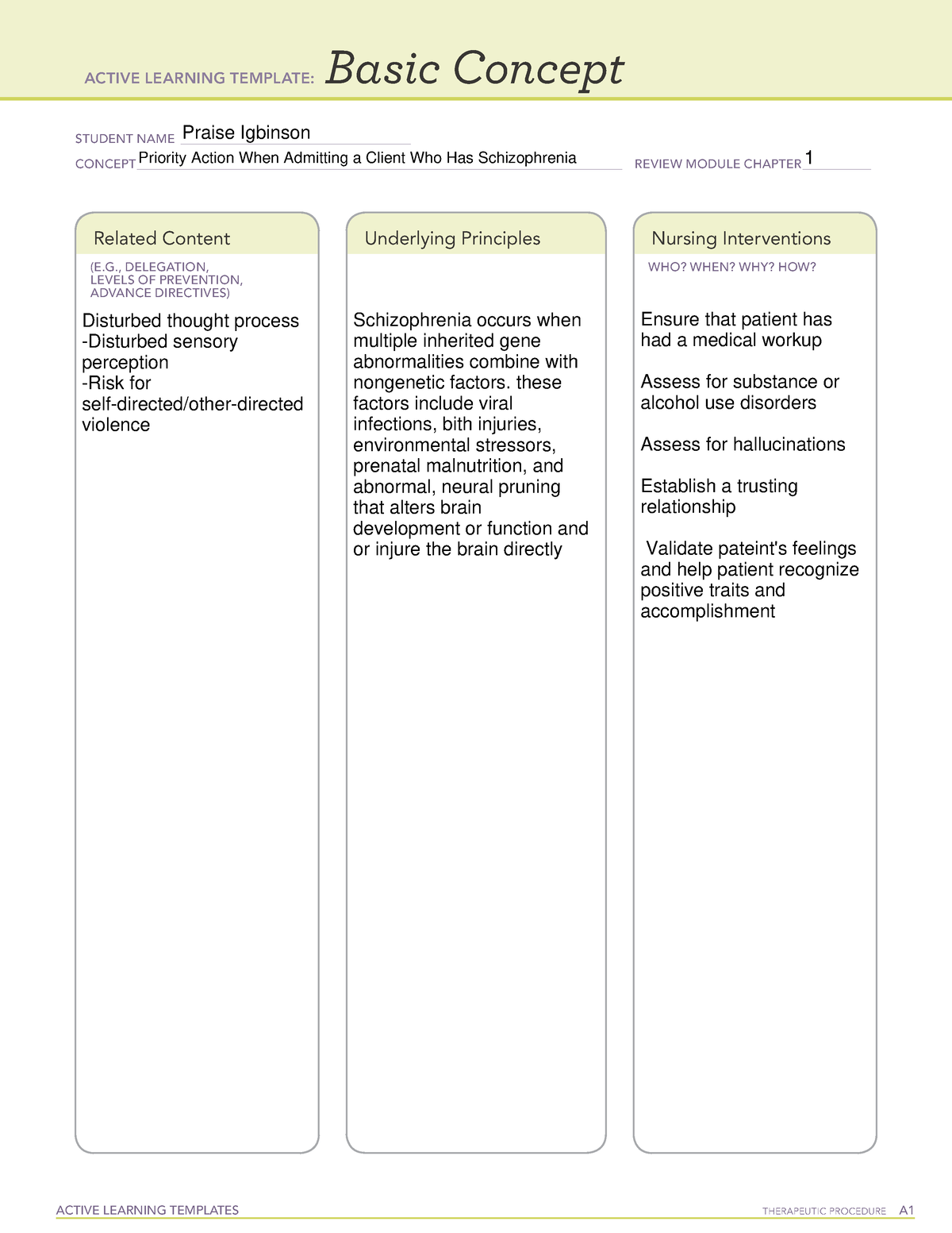 Priority Action When Admitting a Client Who Has Schizophrenia 2 102