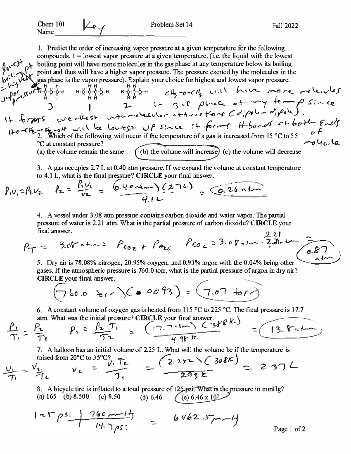 1.4 problem solving in chemistry answer key