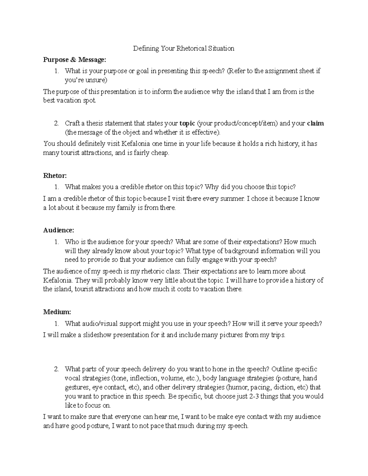 Defining Your Rhetorical Situation Worksheet (MSA1) - Defining Your ...
