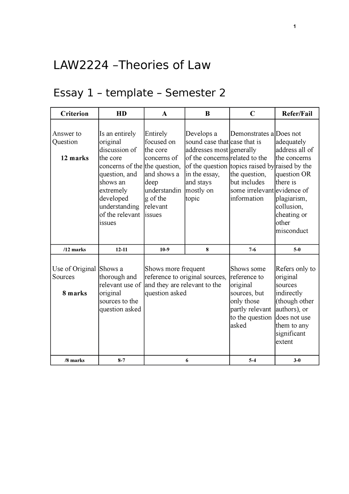 theories of law assignment