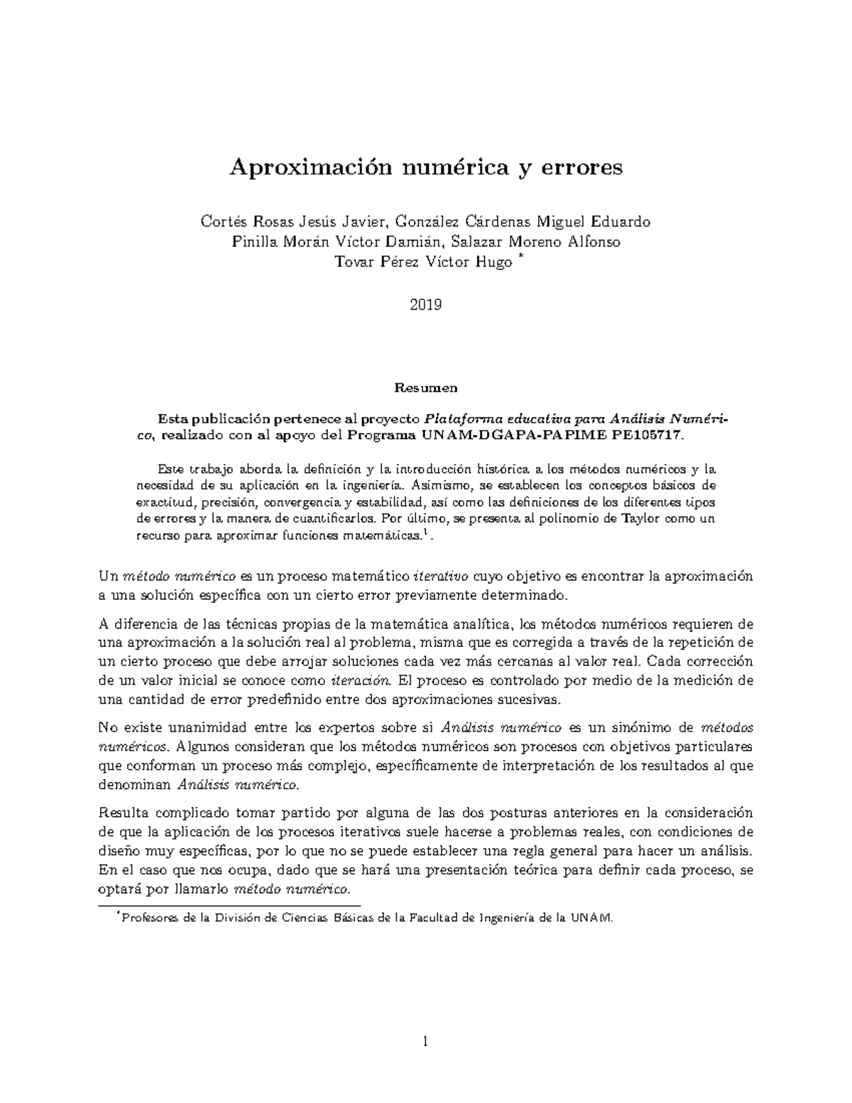 1tema Aproximacion Numerica Y Errores- Analisis Numerico - Aproximaci ...