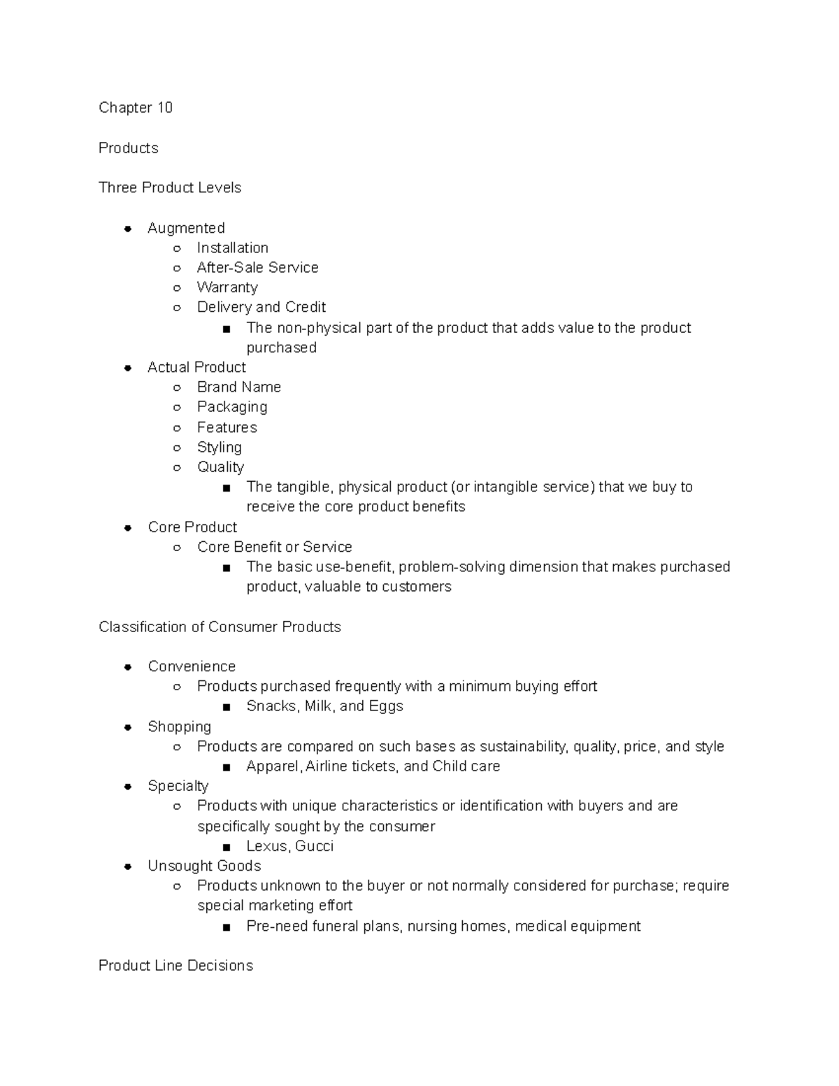 Mktg 2p91 Ch 10 11 12 - Lecture Notes From Chapters 10, 11, And 12 From ...