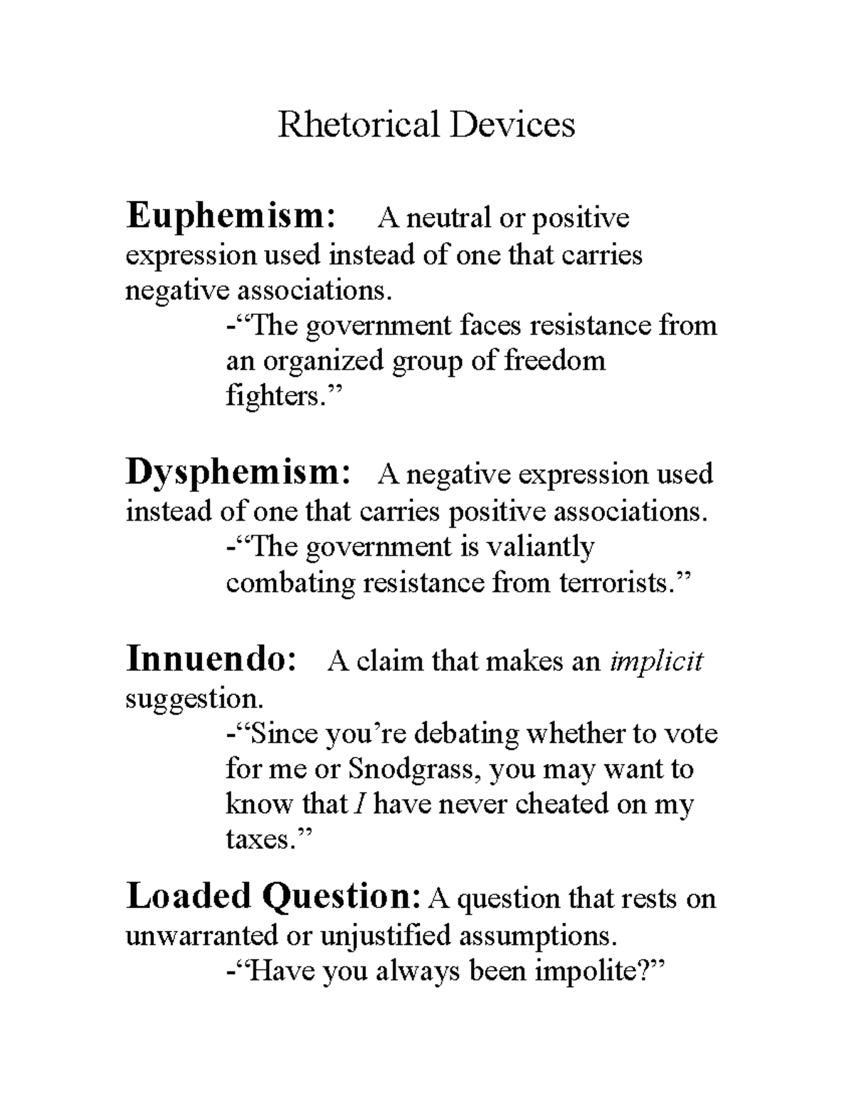 Rhetoricaldevices Critical thinking rhetoric Rhetorical Devices
