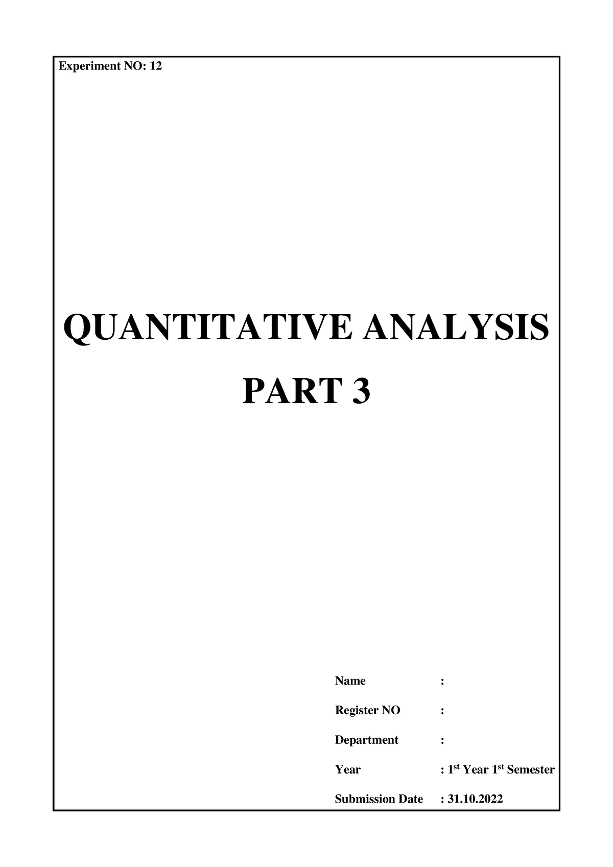 Titration 02 - QUANTITATIVE ANALYSIS PART 3 I. Standardization of ...