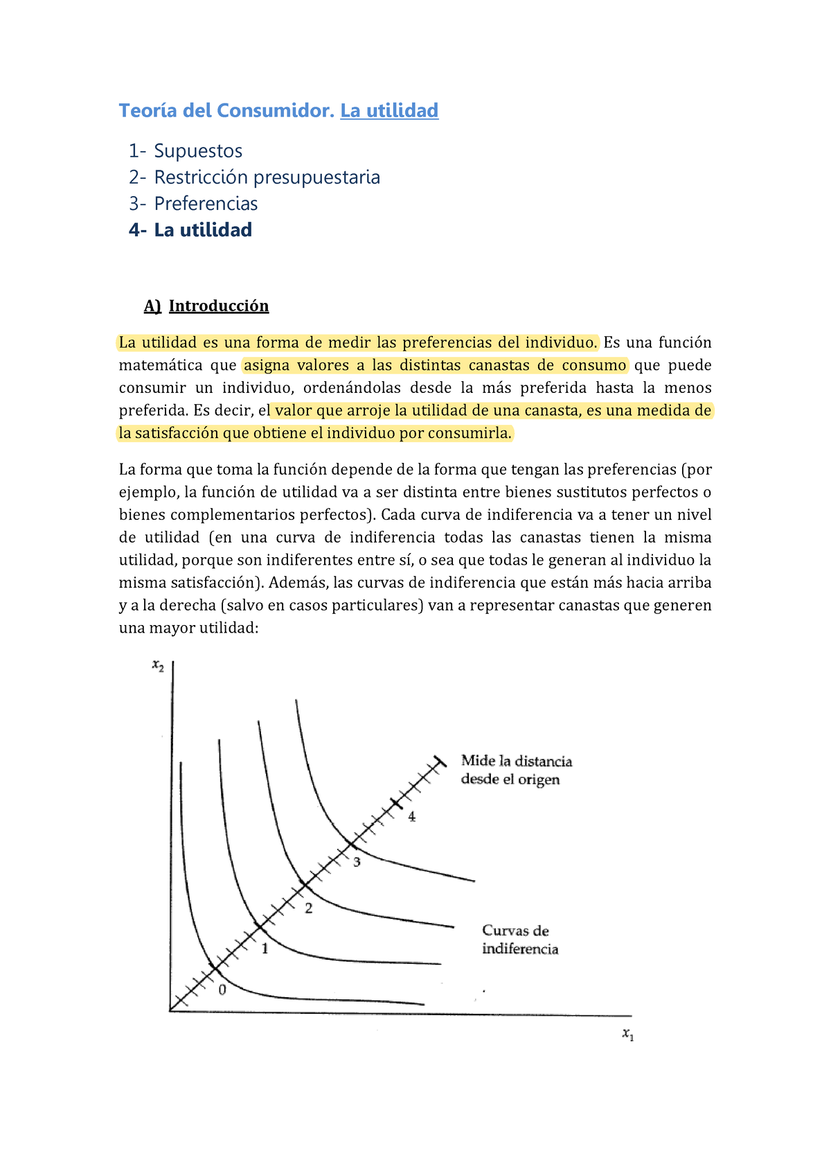 Nota 4 - La Utilidad - TeorÌa Del Consumidor. La Utilidad 1- Supuestos ...