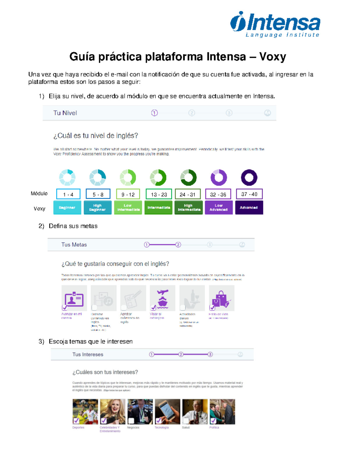 Hand-out Intensa Voxy - Test - Guía práctica plataforma Intensa – Voxy ...