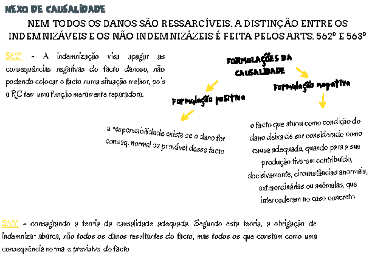 Nexo De Causalidade RC - Nexo - FORMULAÇÕES DA CAUSALIDADE A ...