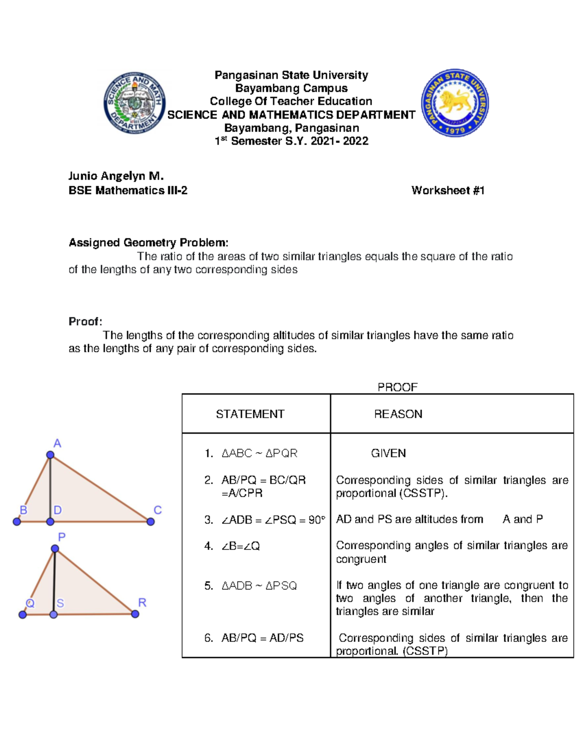 BSE Math III-2 Junio, Angelyn. ( Worksheet 1in TTL 2) - Pangasinan ...