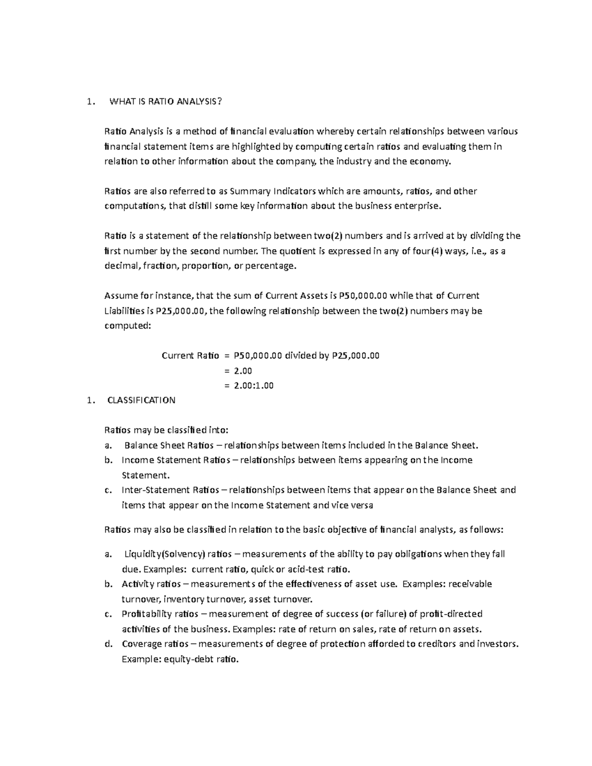 Ratio Analysis (Horizontal and Vertical) - 1. WHAT IS RATIO ANALYSIS ...