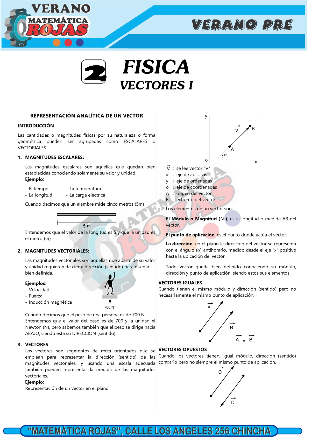 02 PRE FI Vectores I - Esta Muy Chevere - FISICA VECTORES I ...