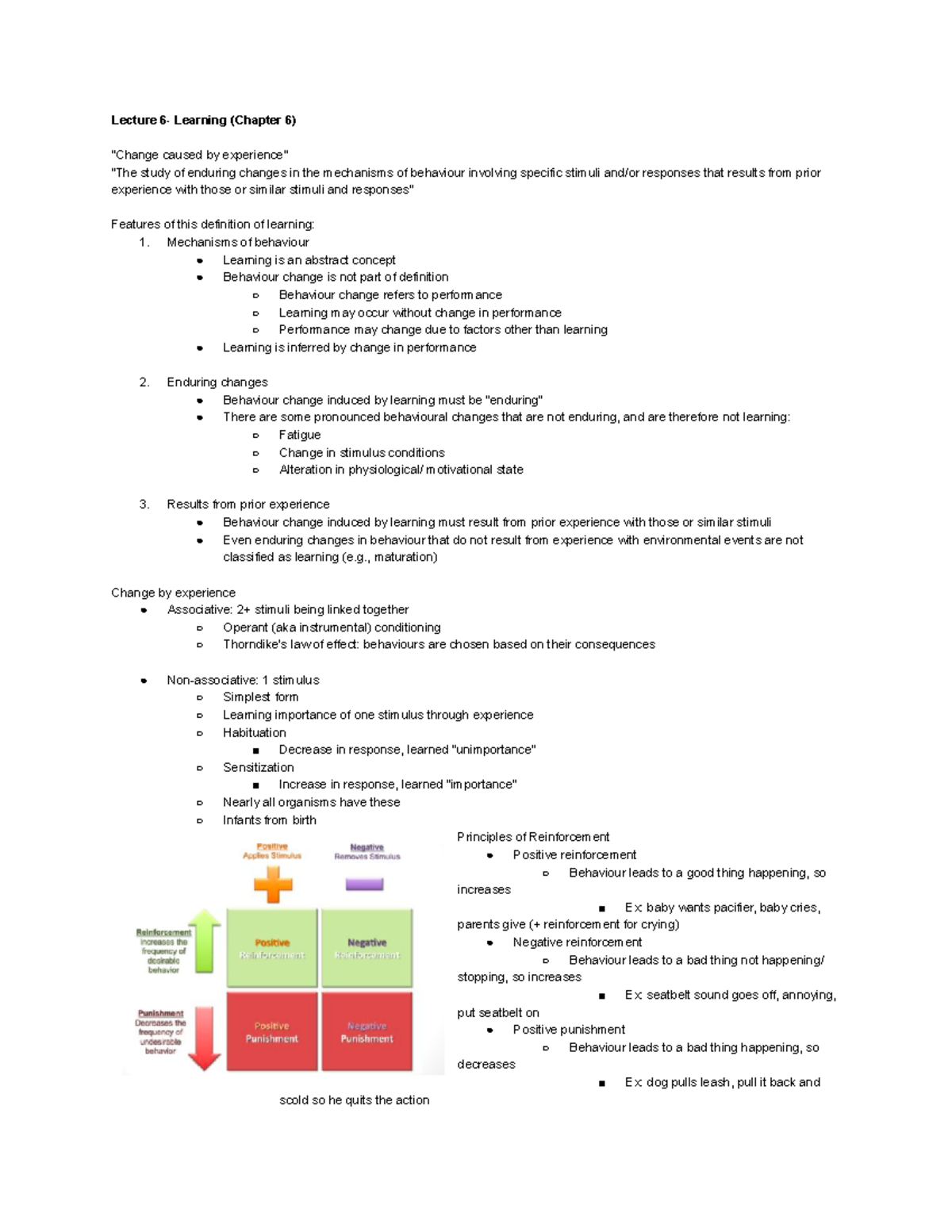 Lecture 6- Learning - Mechanisms of behaviour Learning is an abstract ...