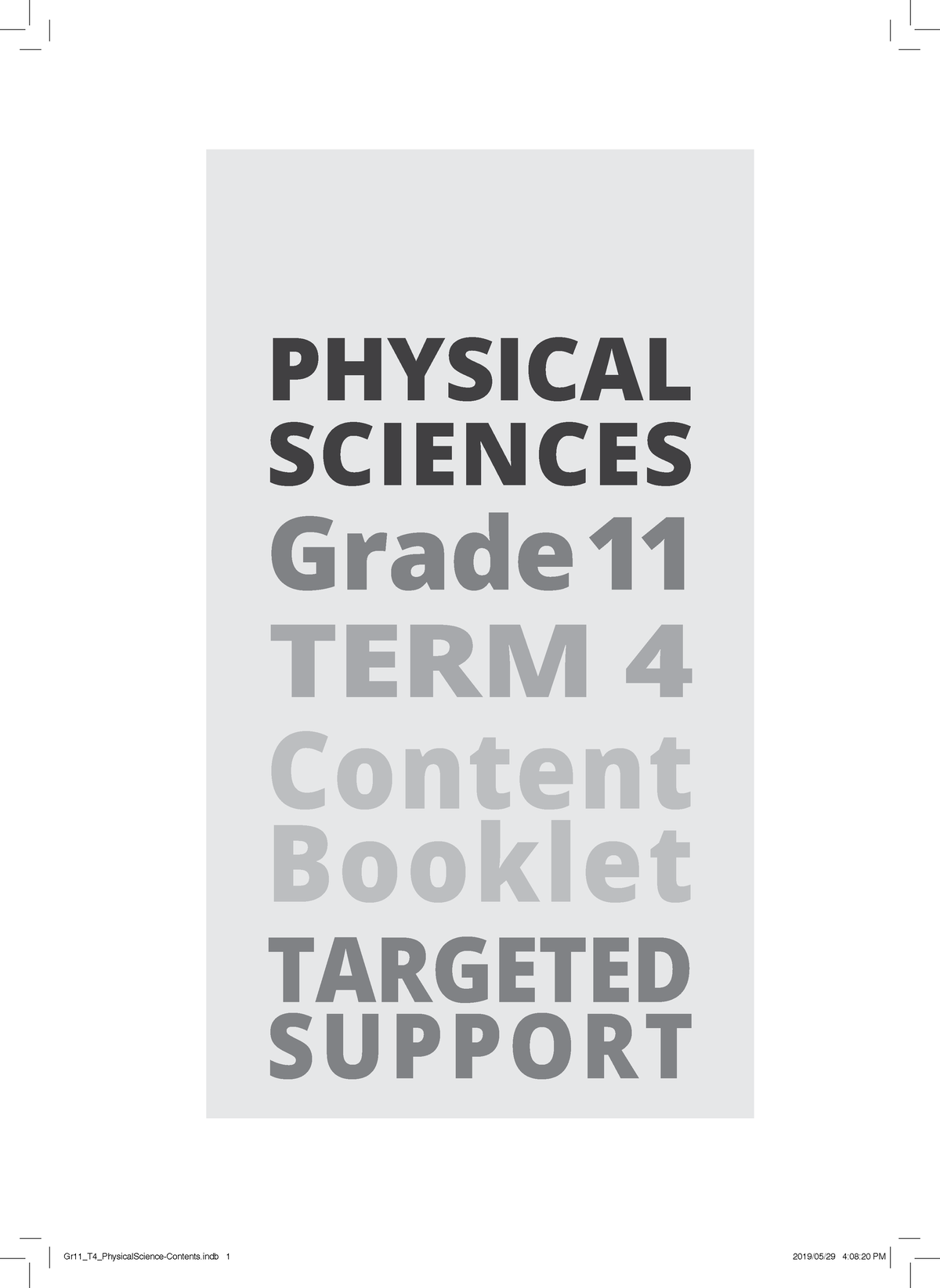 Gr 11 Term 4 2019 Physical Sciences Content Booklet - PHYSICAL SCIENCES ...