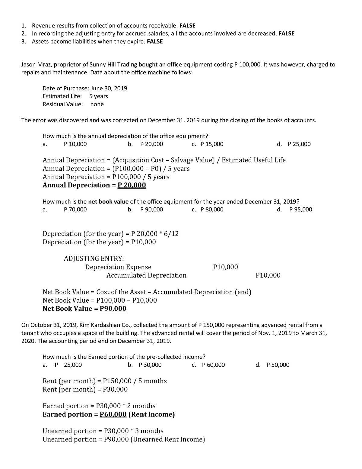 ACC111 Adjusting - 1. Revenue results from collection of accounts ...