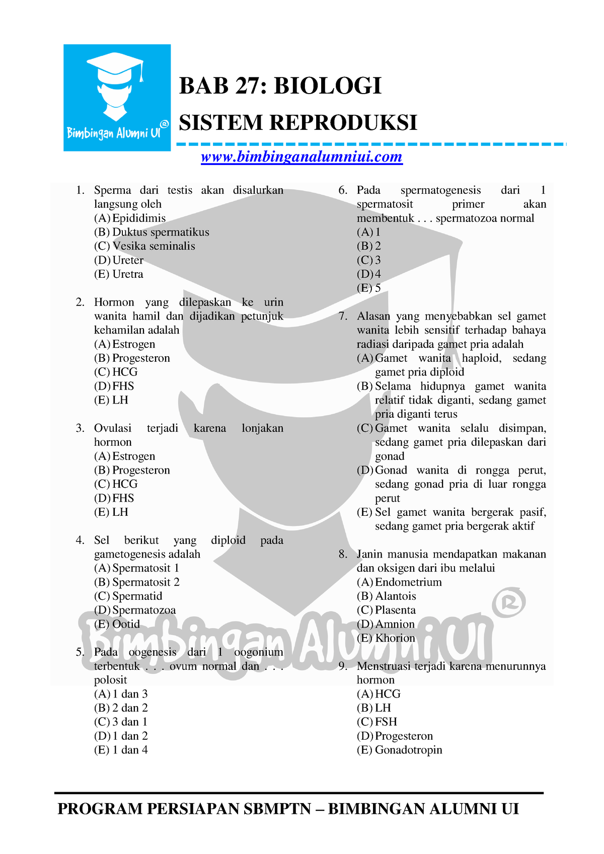 BAB 27 - Sistem Reproduksi - Bimbingan Alumni UI - PROGRAM PERSIAPAN ...