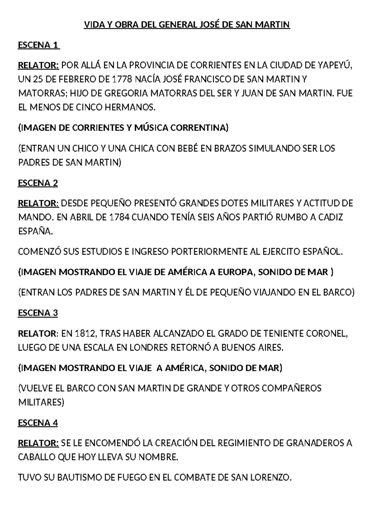VIDA Y OBRA DEL General JOSÉ DE SAN Martin - VIDA Y OBRA DEL GENERAL ...