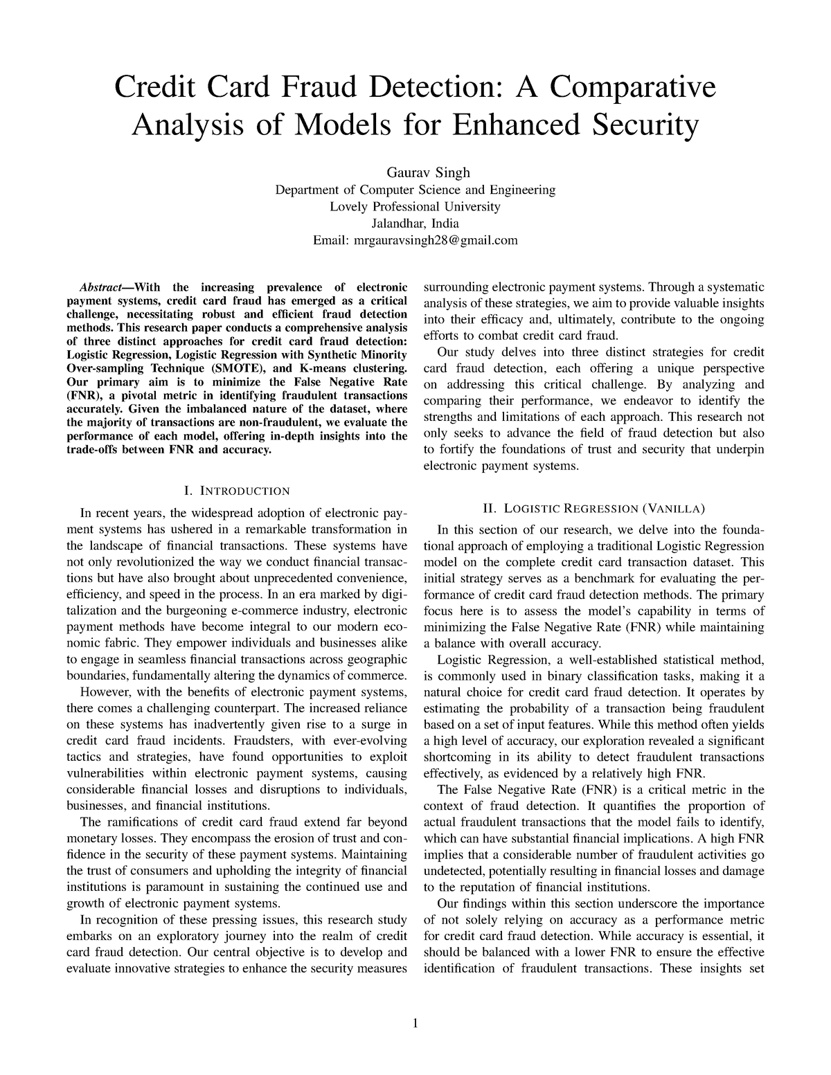 Anamoly Detection Extended - Credit Card Fraud Detection: A Comparative ...