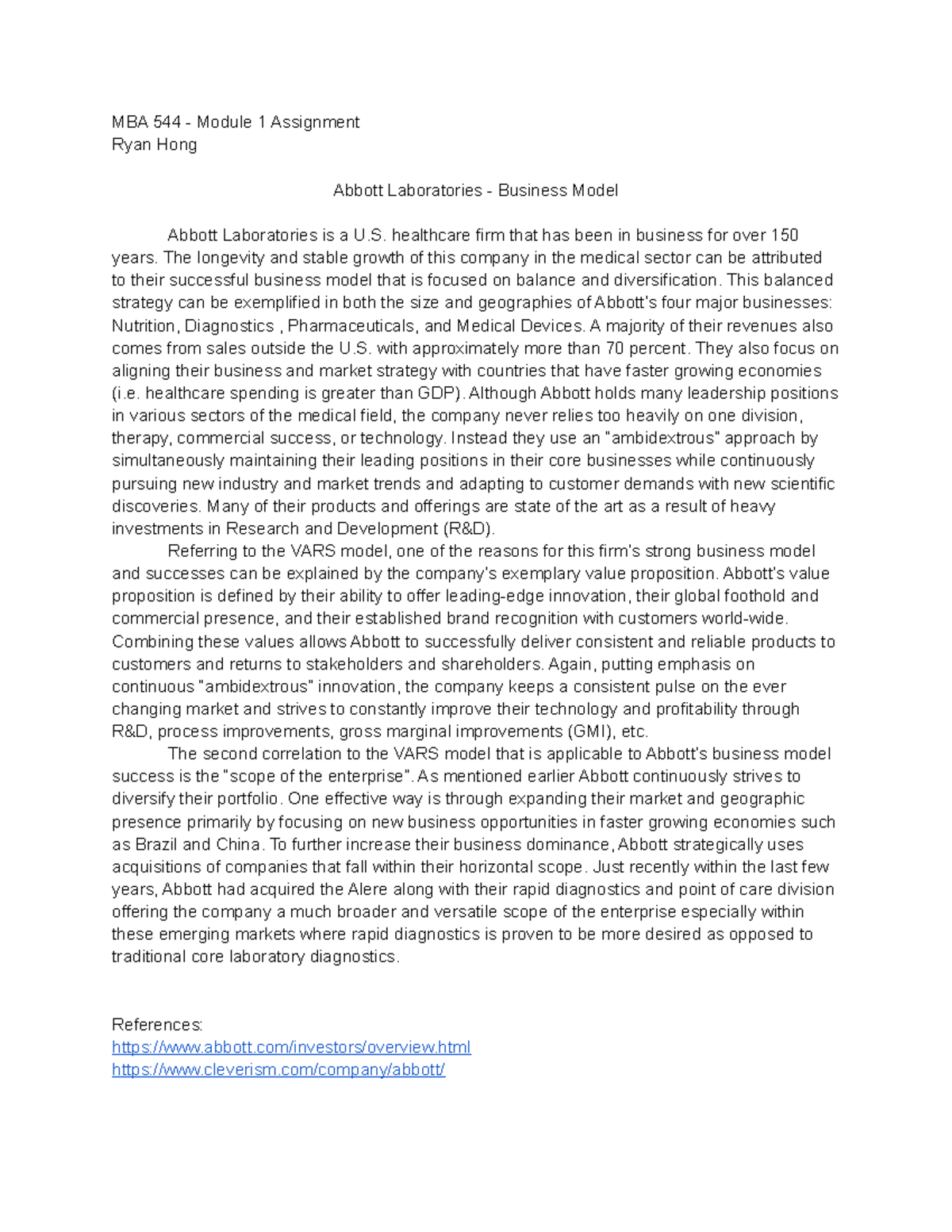 Mba 544 Module 1 Assignment Mba 544 Module 1 Assignment Ryan Hong Mba 544 Module 1 Assignment Mba 544 Module 1 Assignment Ryan Hong