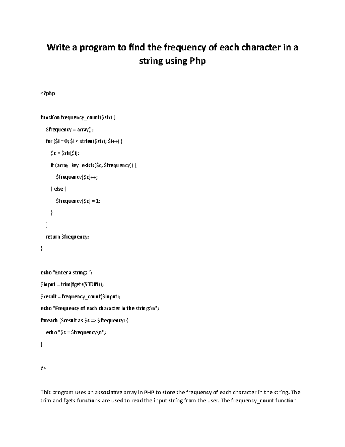 using-php-write-a-program-to-find-the-frequency-of-each-character-in