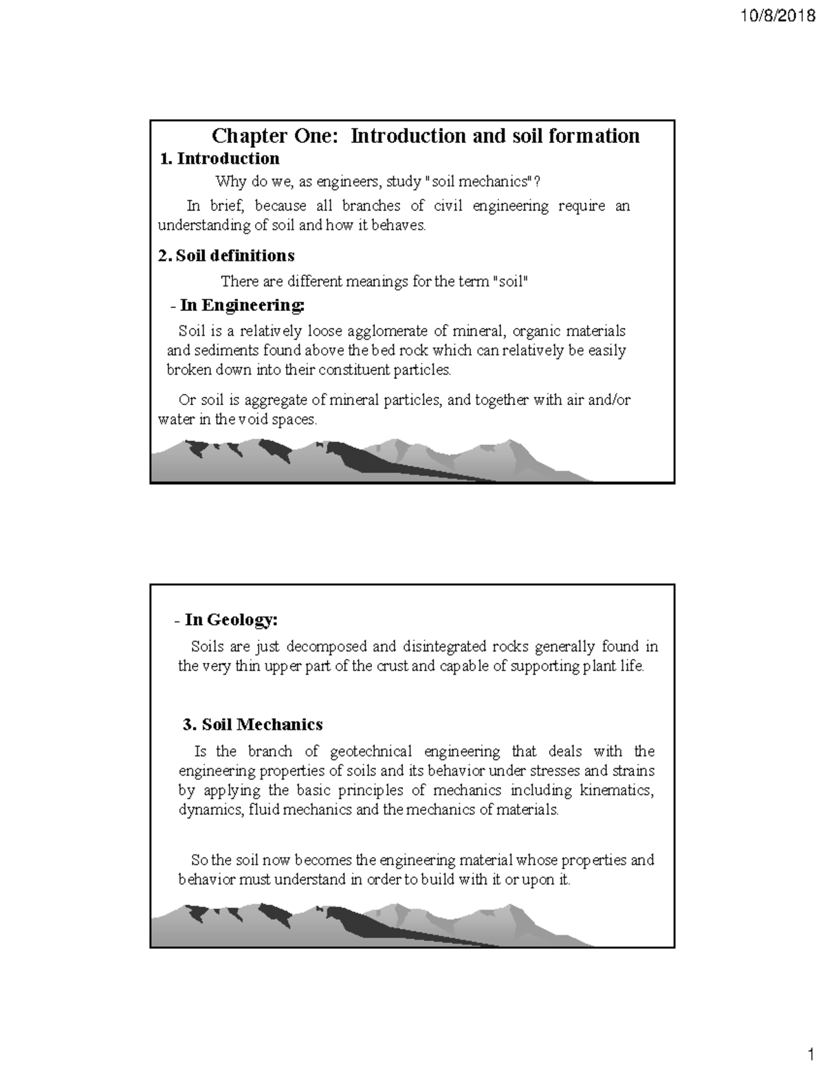 Chapter 1 Introduction and soil formation - Chapter One: Introduction ...