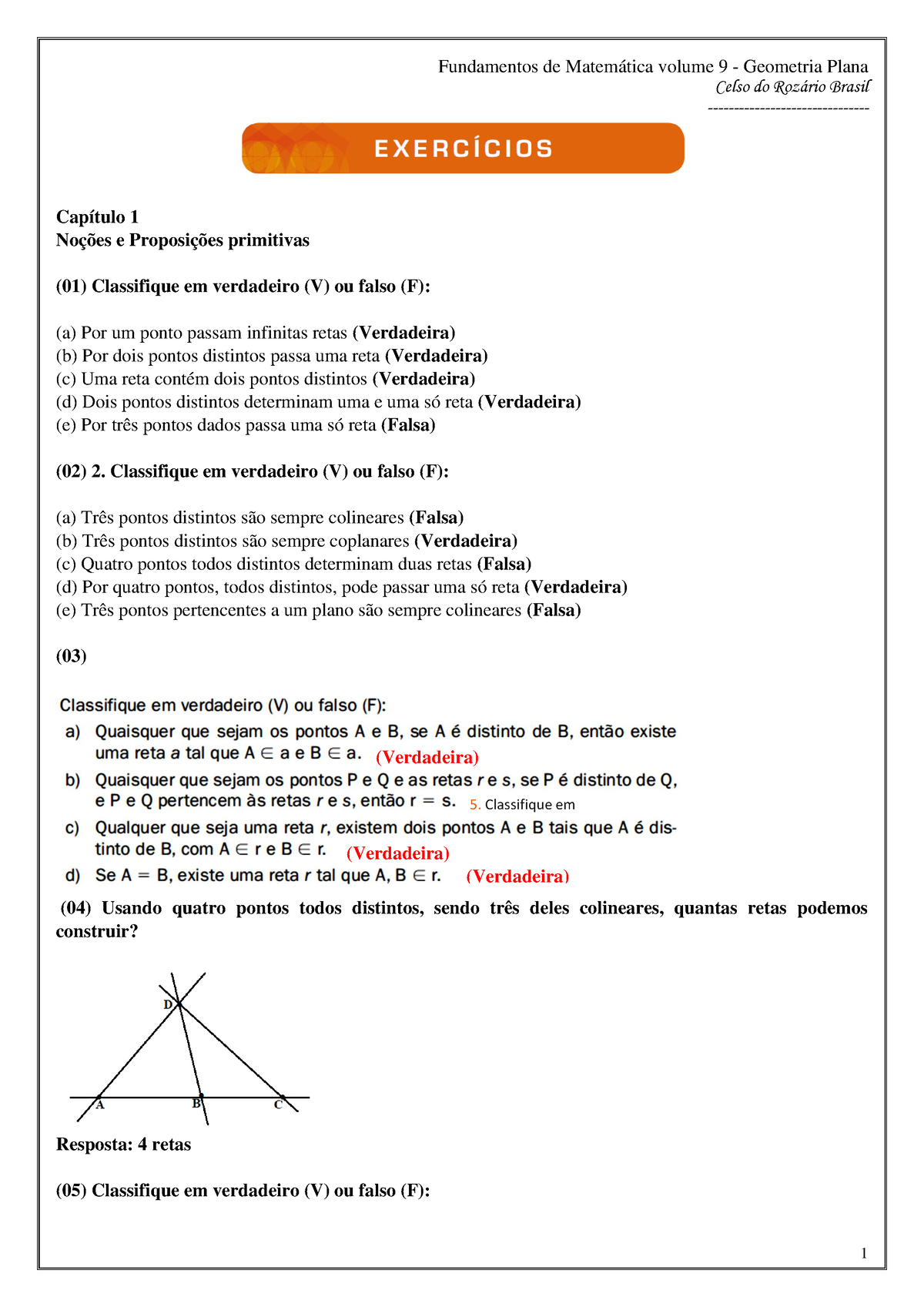 Fundamntos De Matematica Elementar Volume Geometria Plana Quest Es Resolvidas Copia