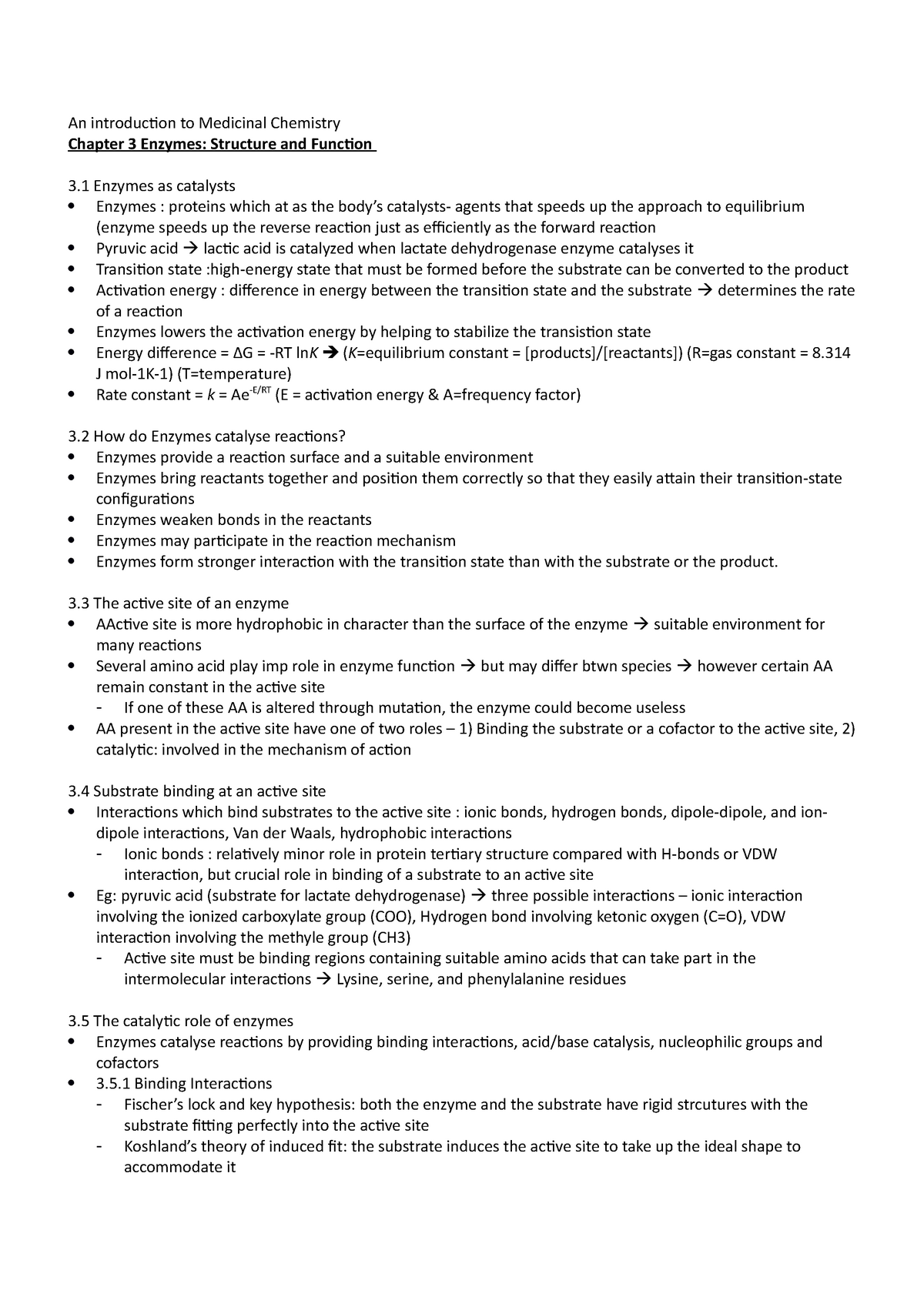 Chapter 3-notes of Introduction to Medicinal Chemistry - An ...