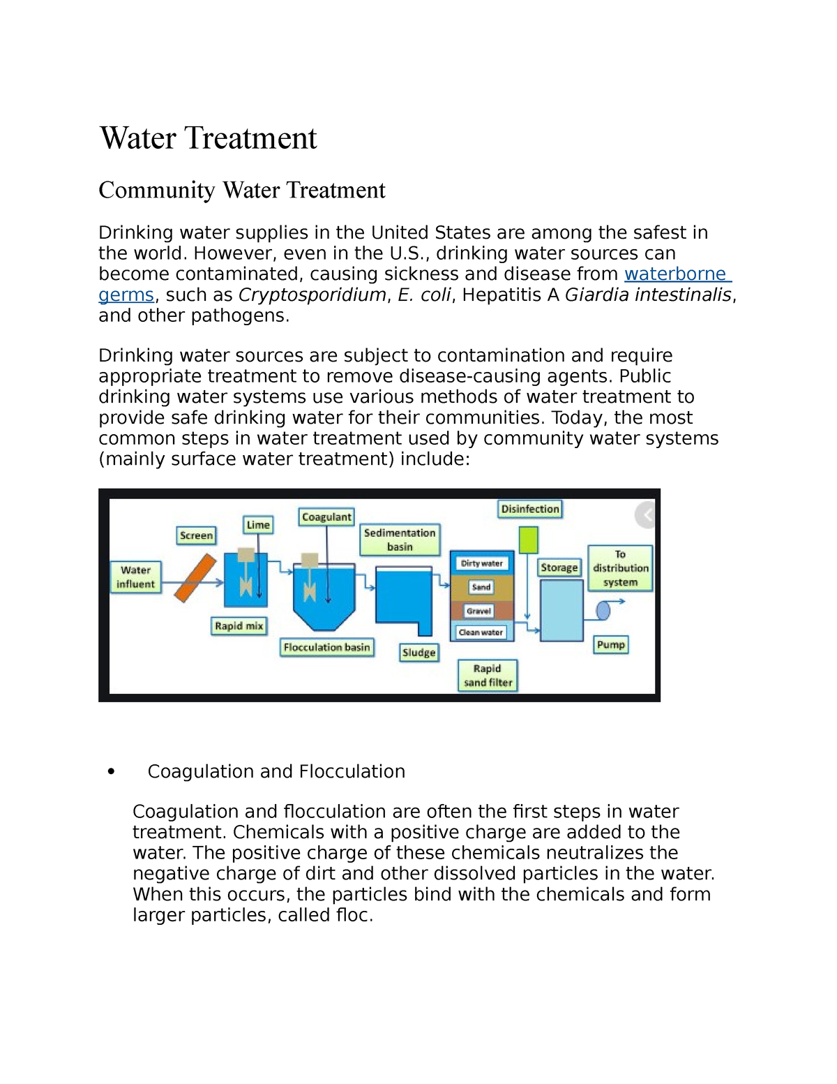 water treatment term paper