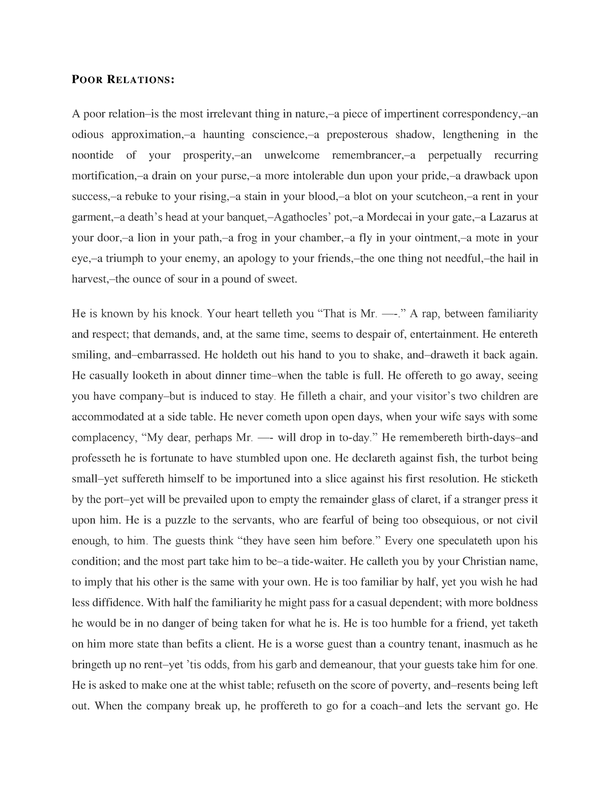 poor relations essay text pdf