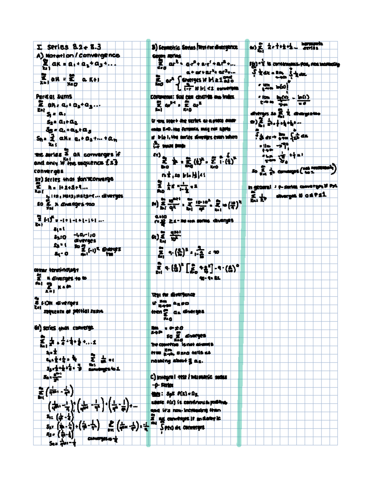 CALC - Calculus 2 lecture notes for pro Hirst. Series and convergence ...