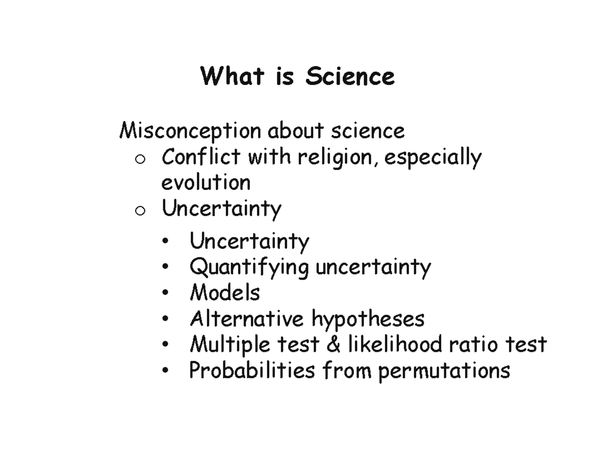 Class 2 Scientific Method 20230222 - What Is Science Uncertainty 