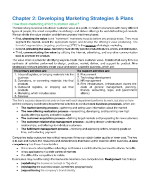 Chapter 6 - Summary Of CH6 - Marketing Management - Chapter 6 ...