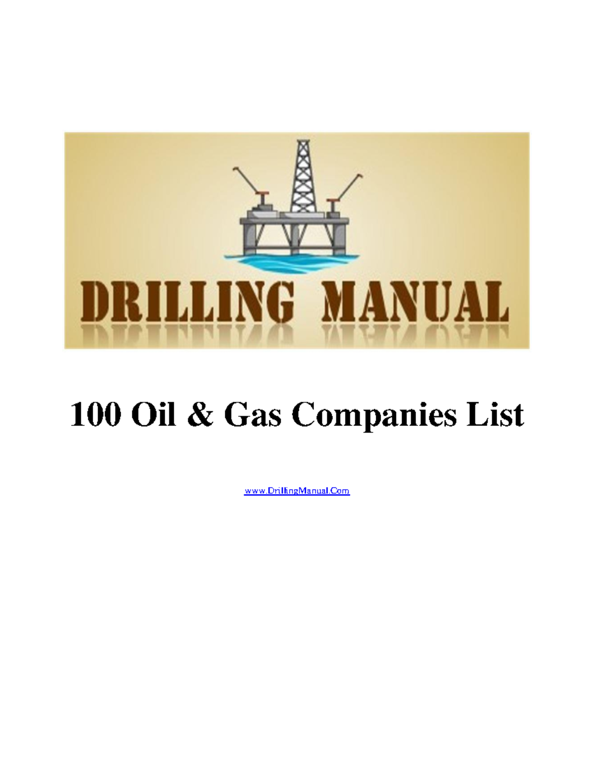 Oil Gas Companies List This details the description of criteria for