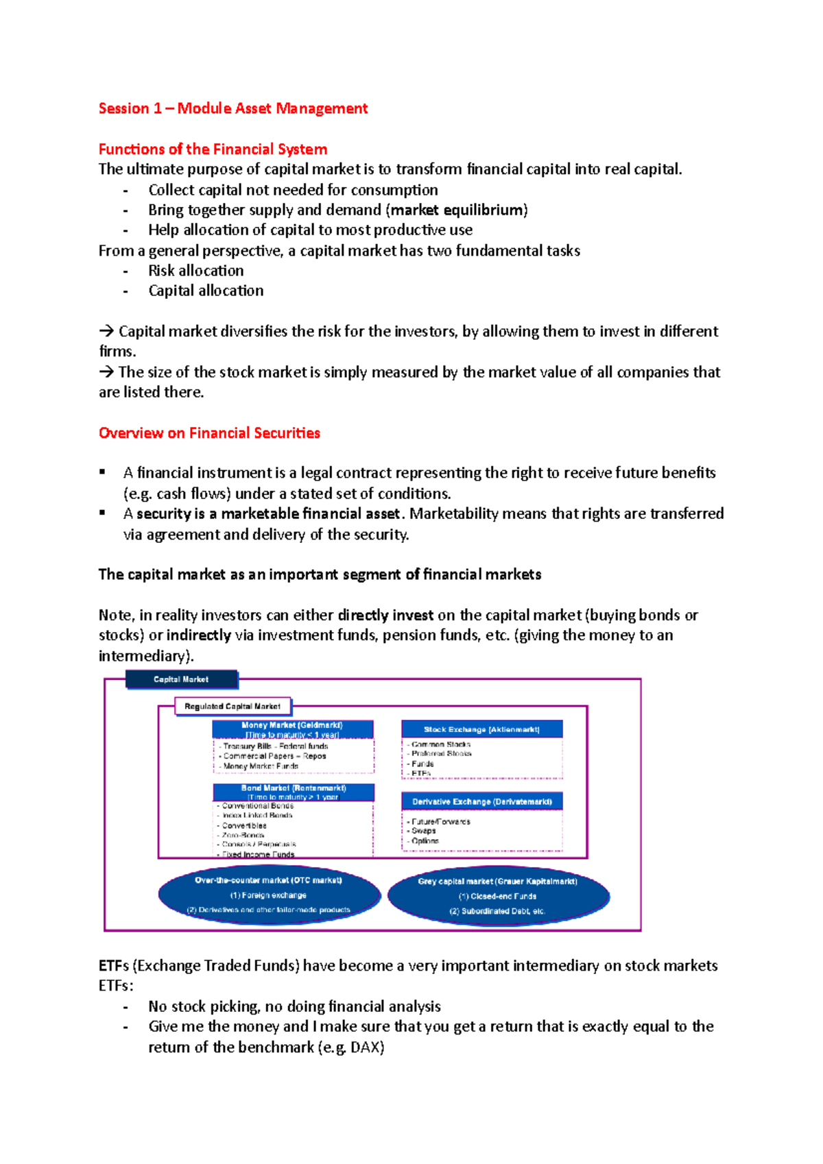 Asset Management Summary - Session 1 – Module Asset Management Funcions ...