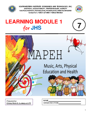 Curriculum map in mapeh 8docx - CURRICULUM MAP IN MAPEH (MUSIC, ARTS, P ...