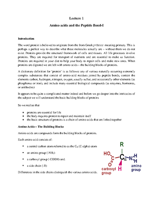 Lecture 4 - Protein Structure-2 - Lecture 4 Protein Structure-II Every ...