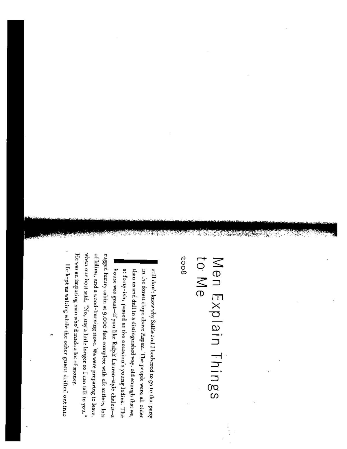 Men Explain Things to Me by Rebecca Solnit - Studocu