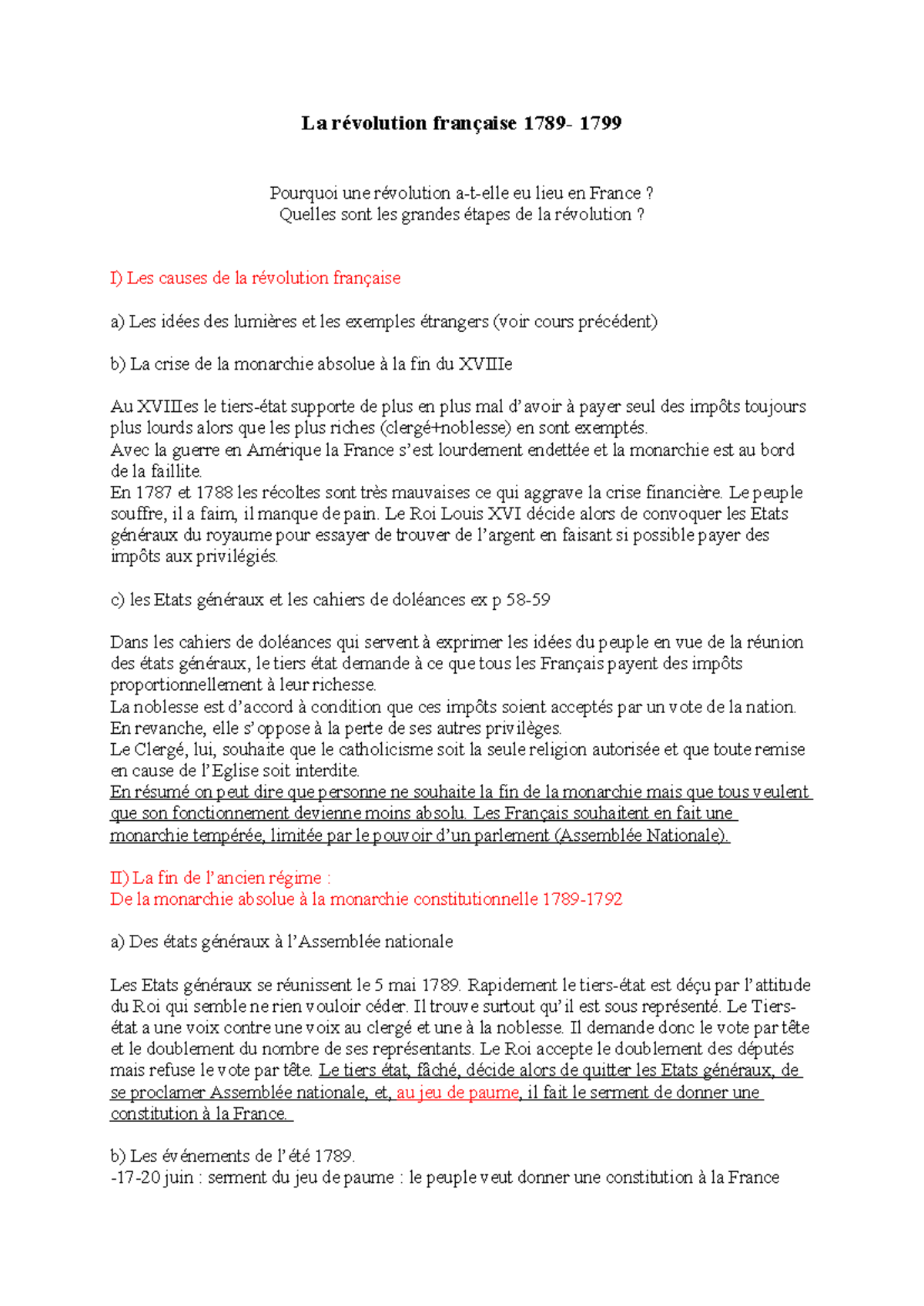 Pourquoi La Revolution Francaise A Eu Lieu www.studocu.com