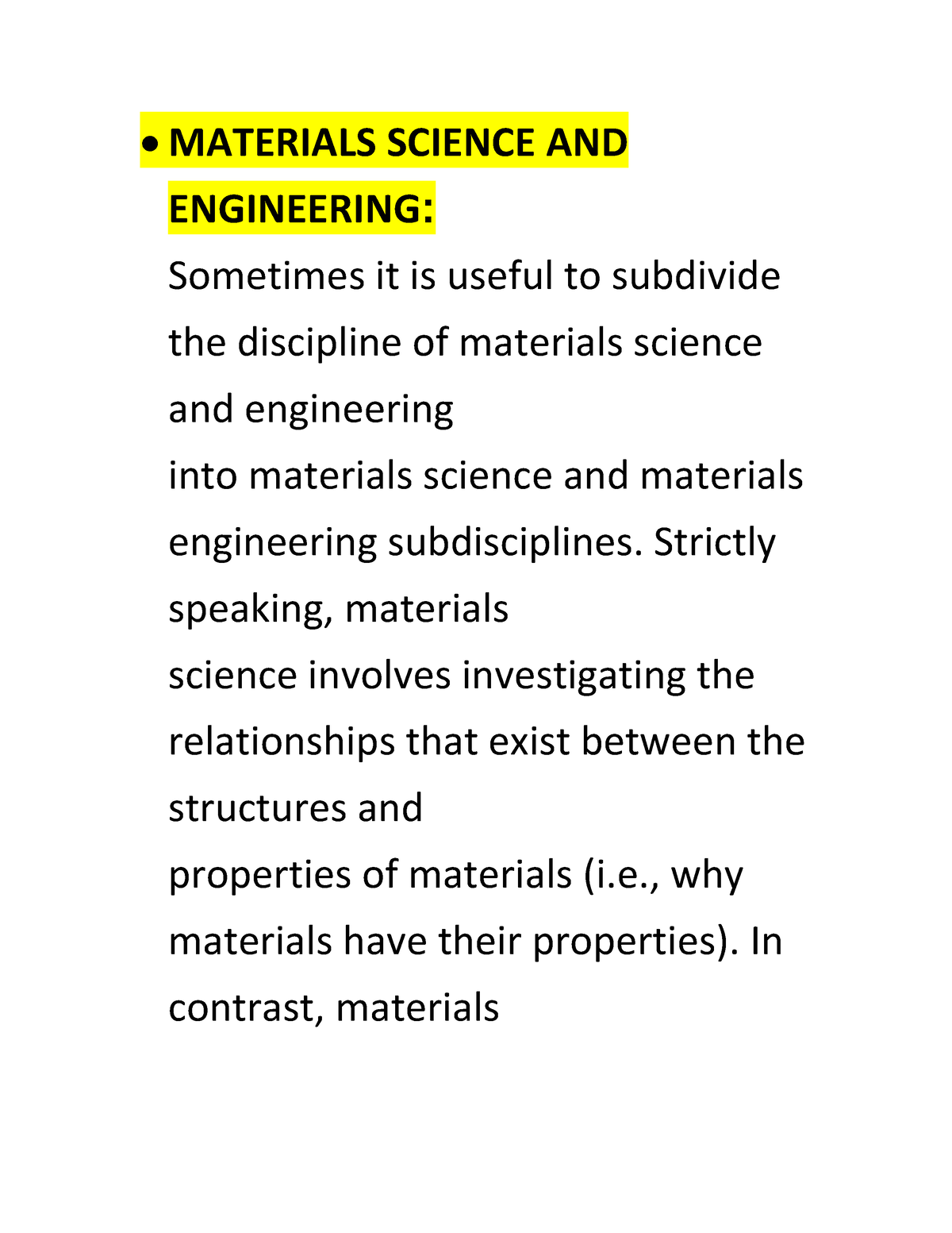 Materials Science AND Engineering - MATERIALS SCIENCE AND ENGINEERING ...