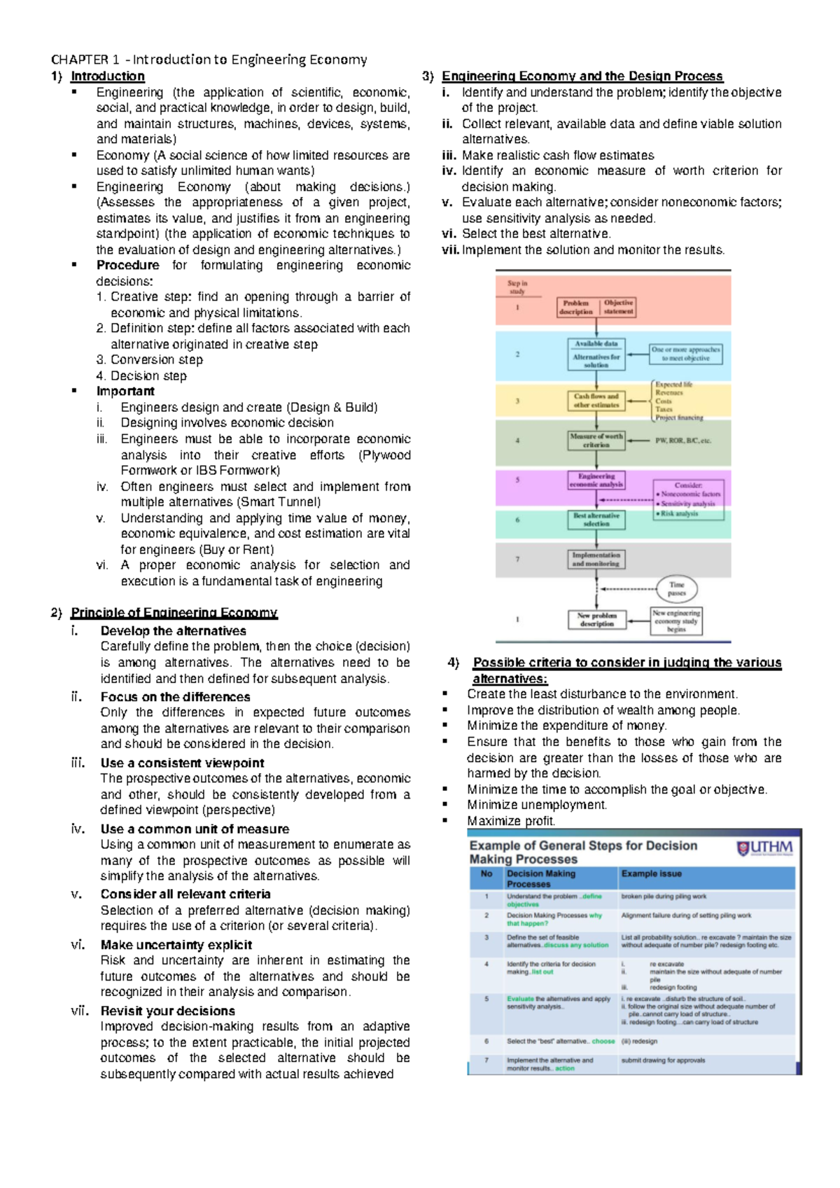 NOTE EXAM ECO Chapter 1 - CHAPTER 1 - Introduction to Engineering ...