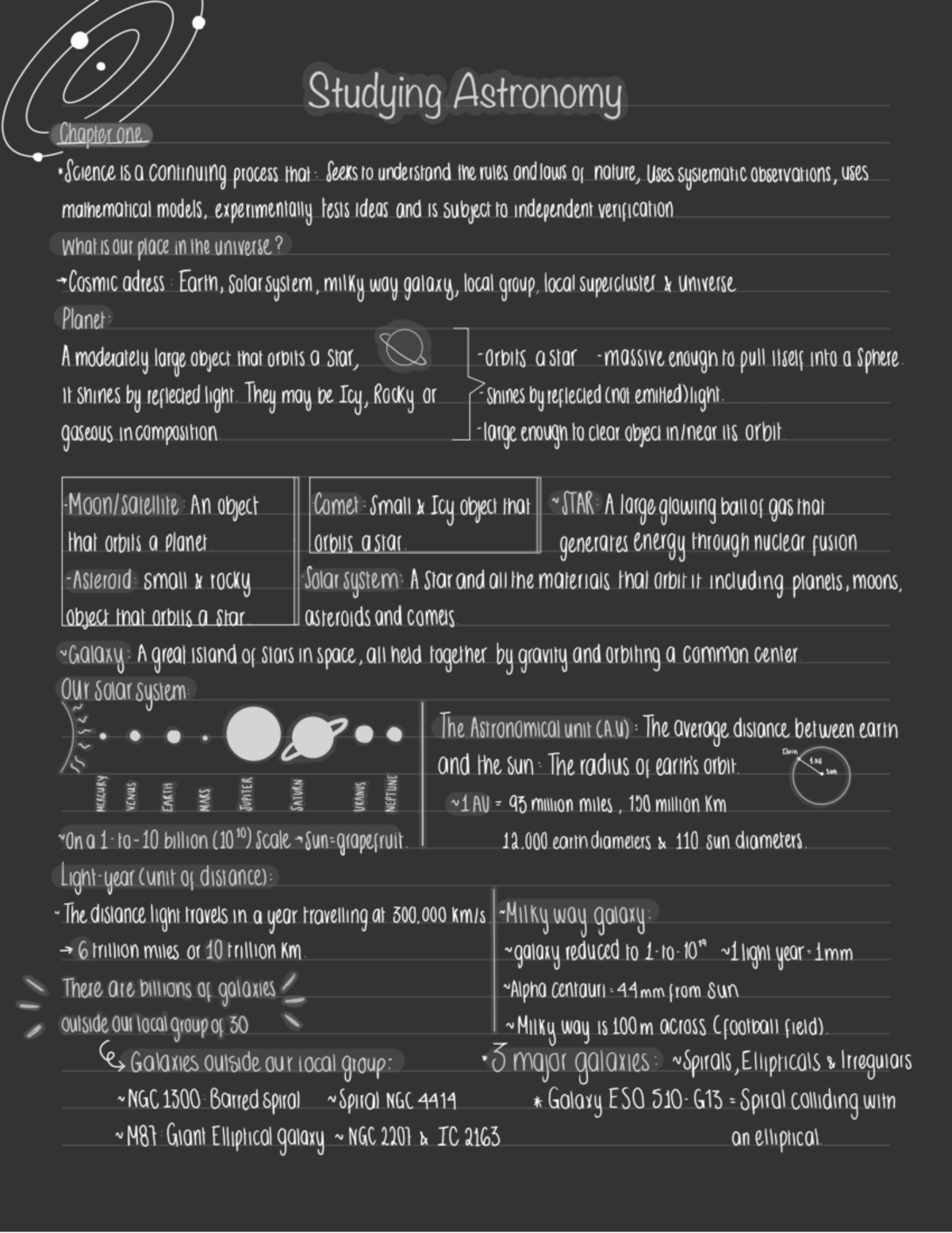 Astronomy 3 -01 - EXAM PRACTICE MATERIAL - AST 1002 - Studocu