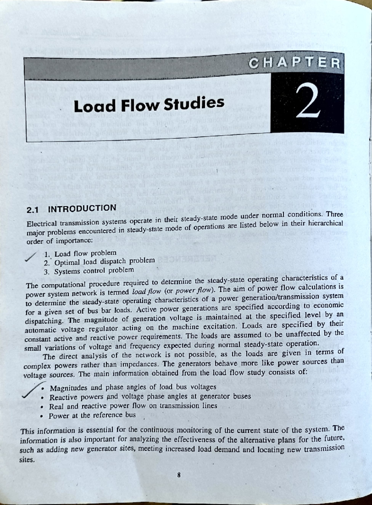 Power System II 2 - CHAPTER Load Flow Studies 2 2 INTRODUCTION ...