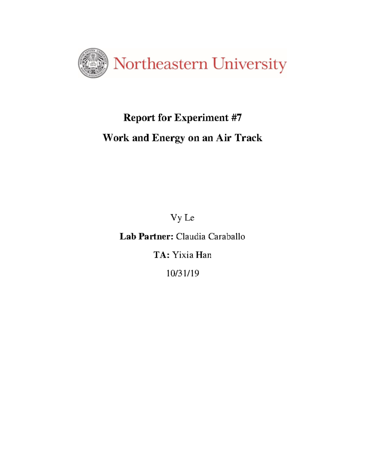 Experiment 7 Lab Report - Warning: TT: Undefined Function: 32 Warning ...