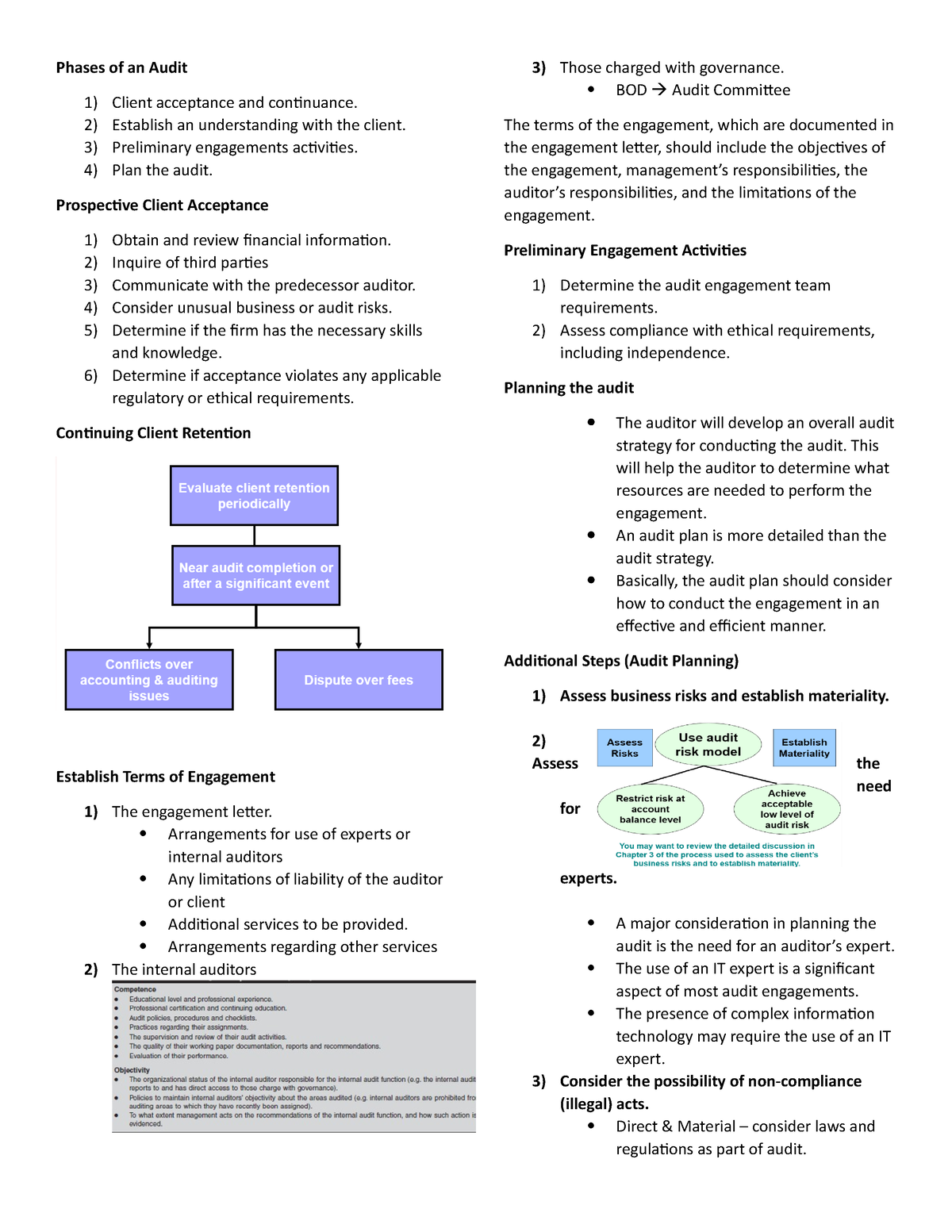 Chapter 5 - Auditing Theory - Phases of an Audit Client acceptance and ...