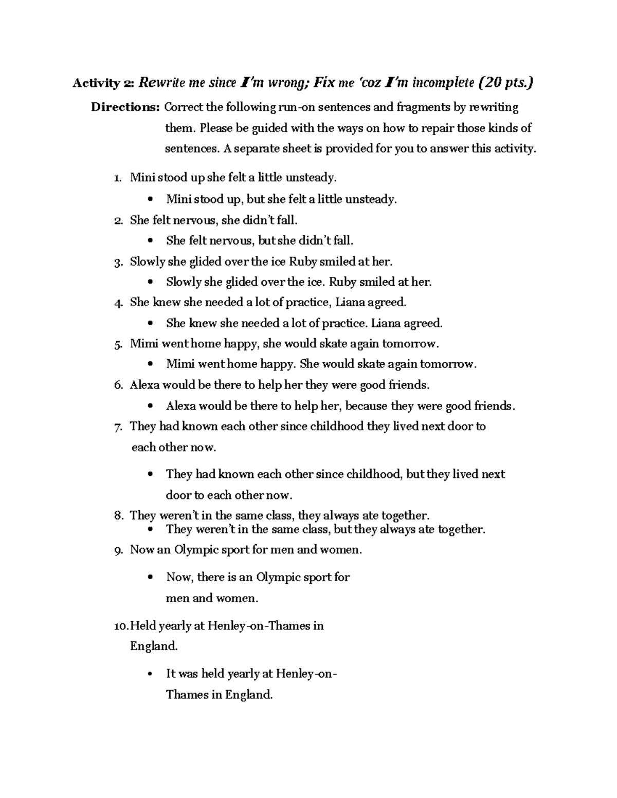 Activity 2 module 2 Technical Writing BSRT 1A GINST ELECTIVE Activity 2 Rewrite me since I’m