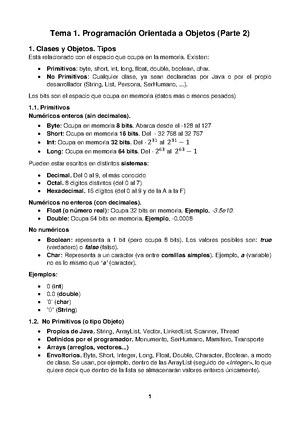 T1-S1 - Programación orientada a objetos en Java - Programación ...