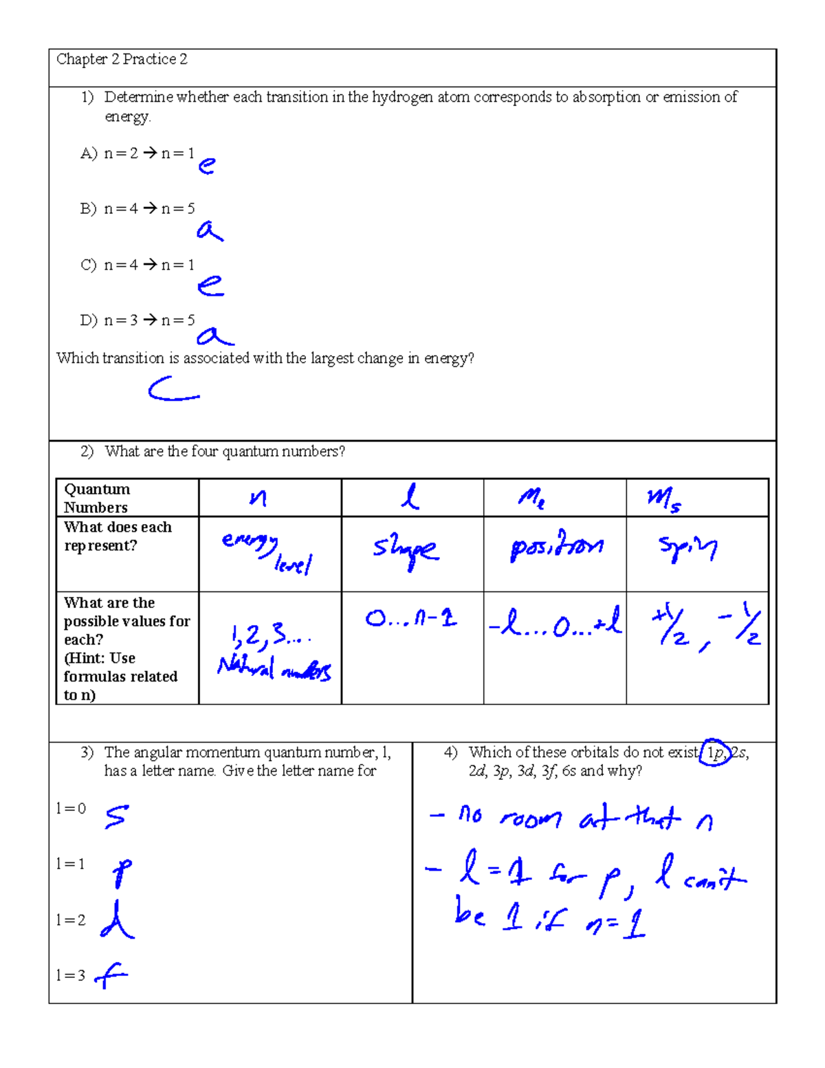 Ch2 Practice 2 Key - Dr. David Crisostomo - Chapter 2 Practice 2 ...