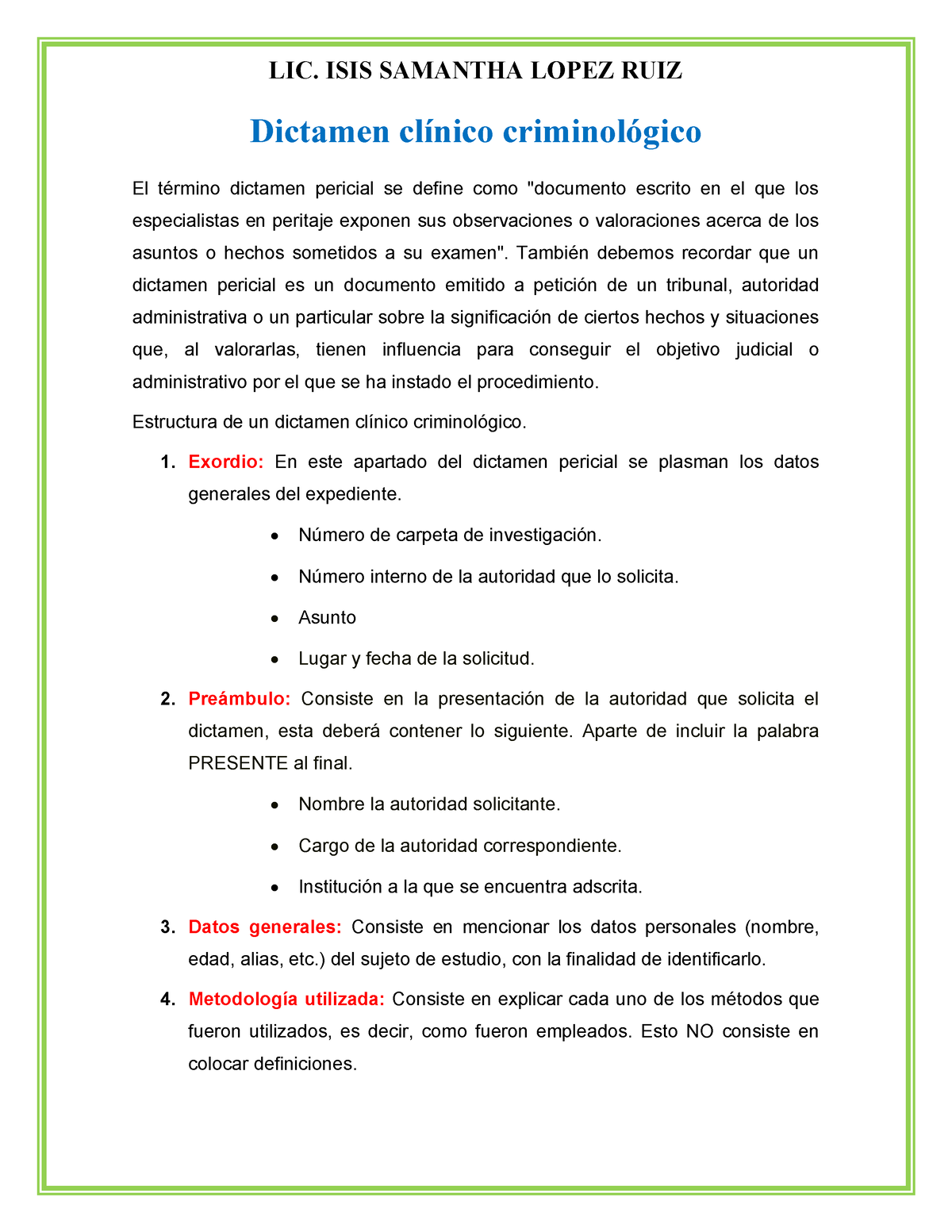 Estructura De Un Dictamen Pericial Pdf Printable Templates Free