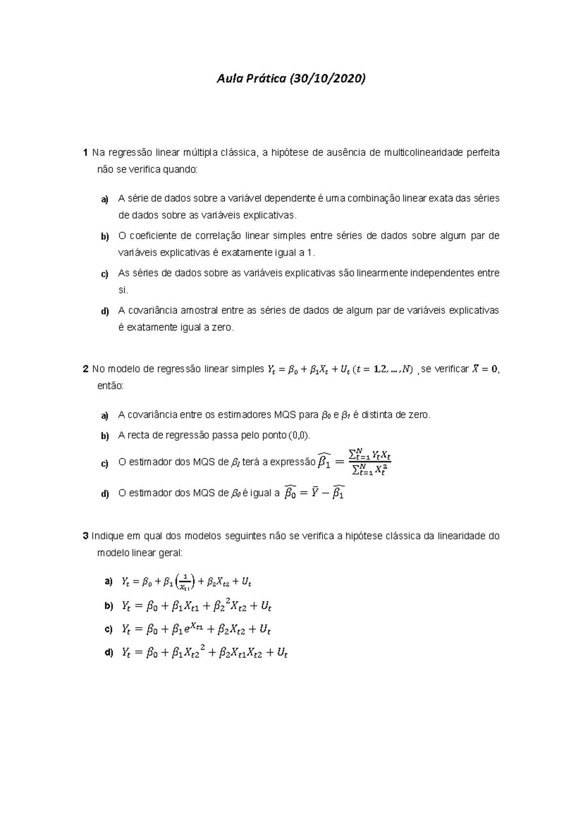 AP 3 Econometria - Exercicios - Aula Prática (30/10/2020) 1 Na ...