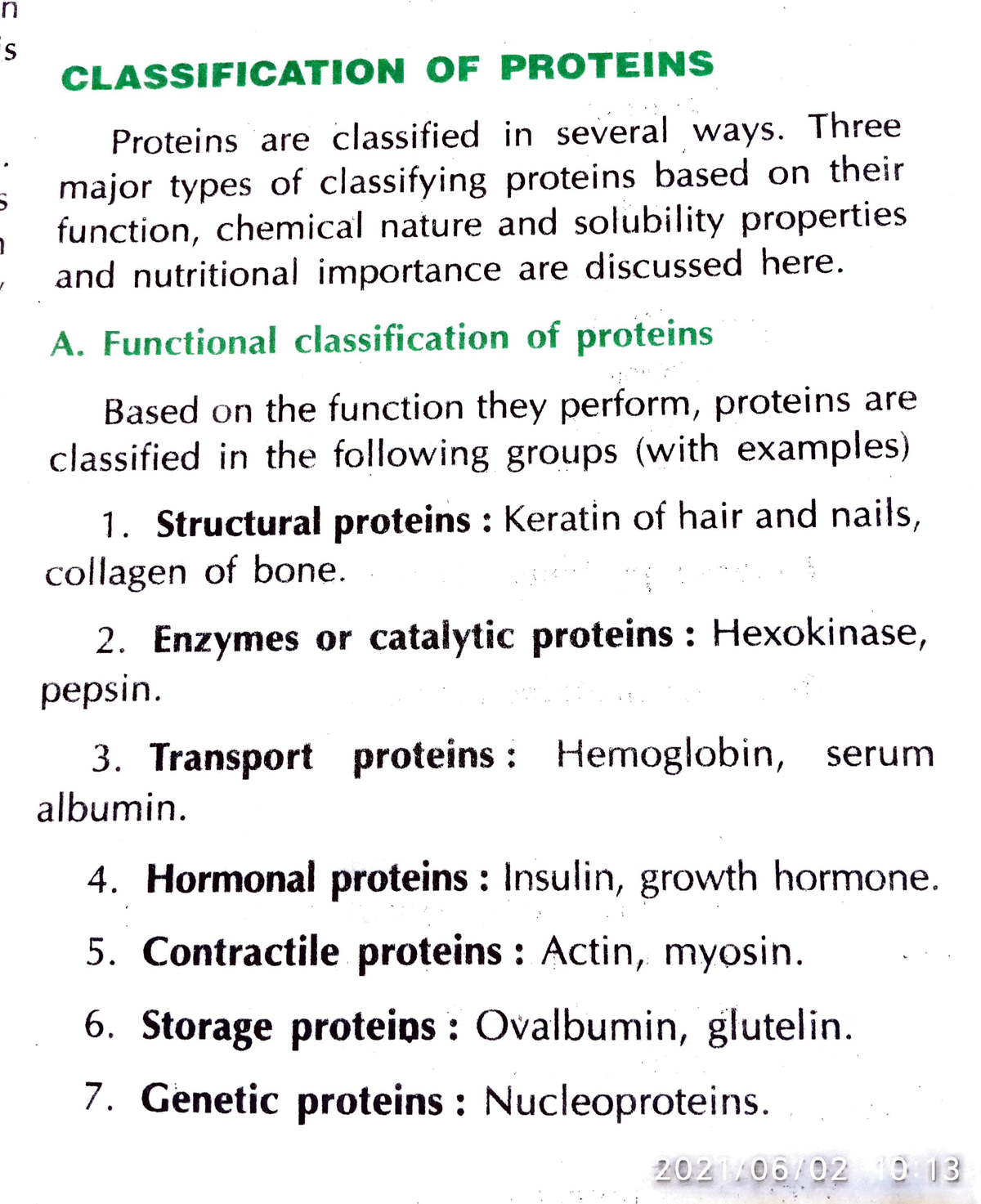 Classification Of Proteins N S Classification Of Proteins Proteins · Are Classified In 3016