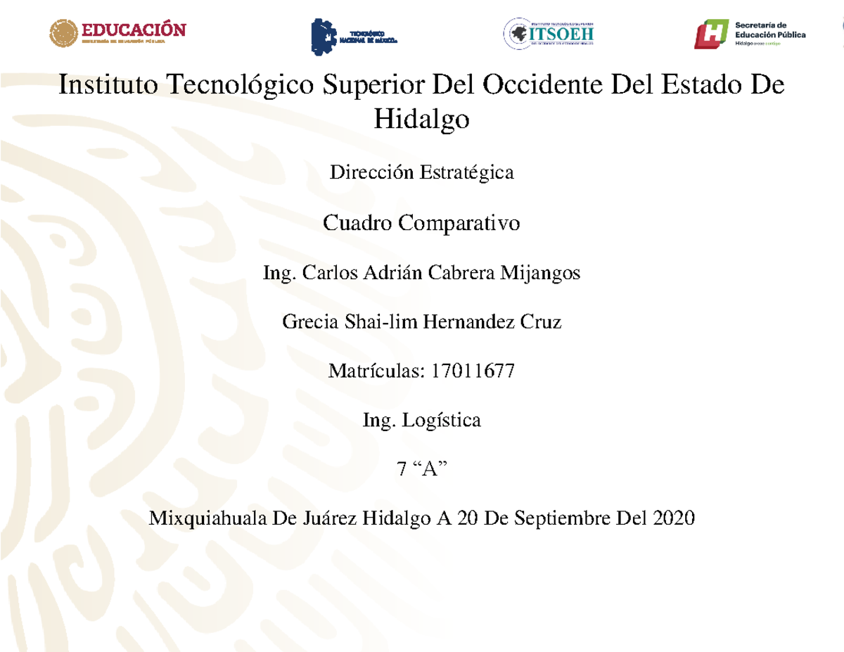 Cuadro comparativo Estrategias - Instituto Tecnológico Superior Del